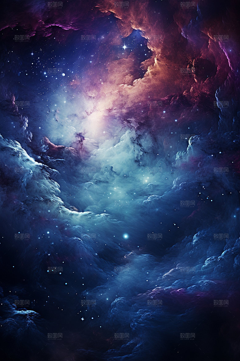 宇宙星空唯美星云素材