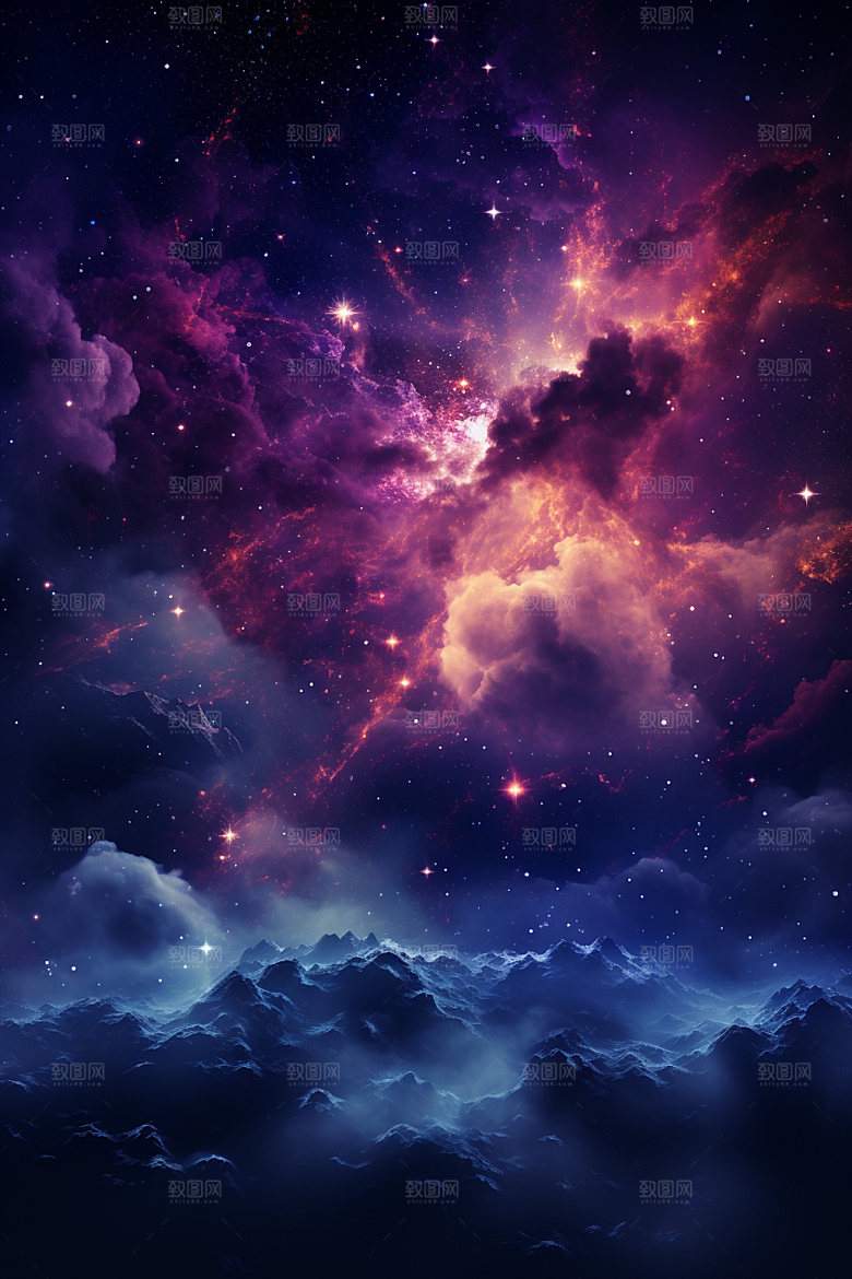 宇宙星空夜空未来素材