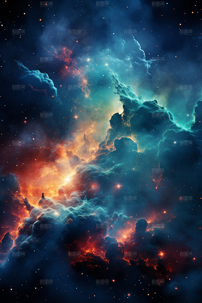 宇宙星空夜空星云素材