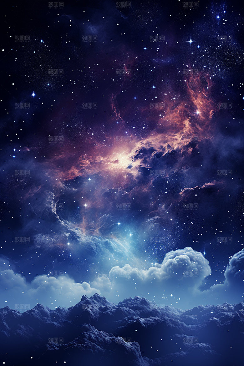 宇宙星空浪漫夜空素材
