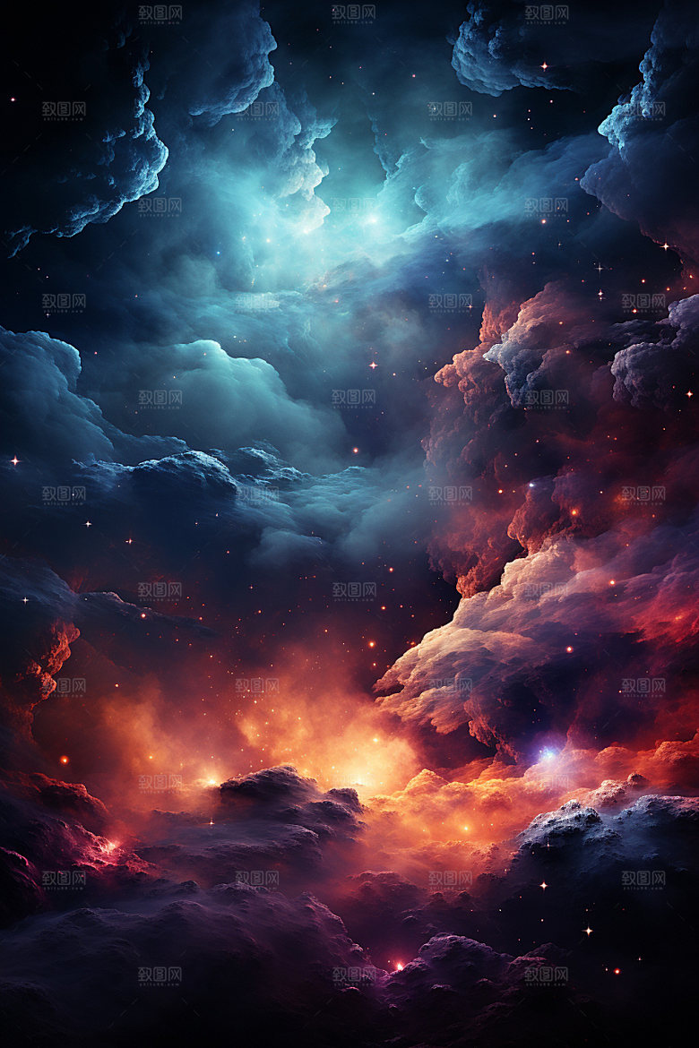 宇宙星空灿烂浪漫素材