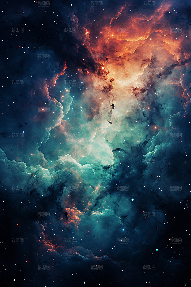 宇宙星空灿烂星云素材