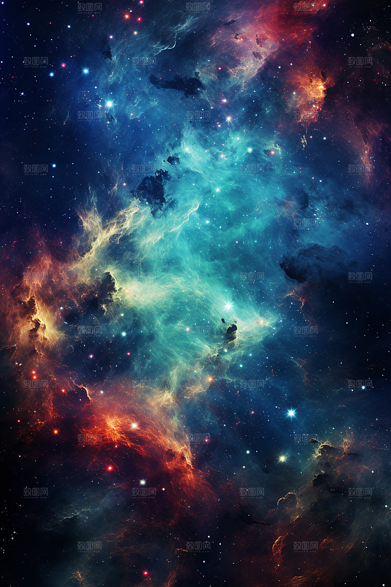 宇宙星空星云灿烂素材