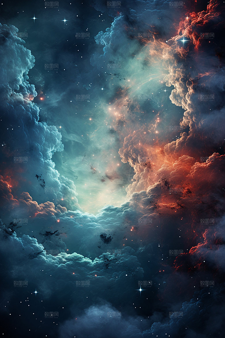 宇宙星空灿烂唯美素材