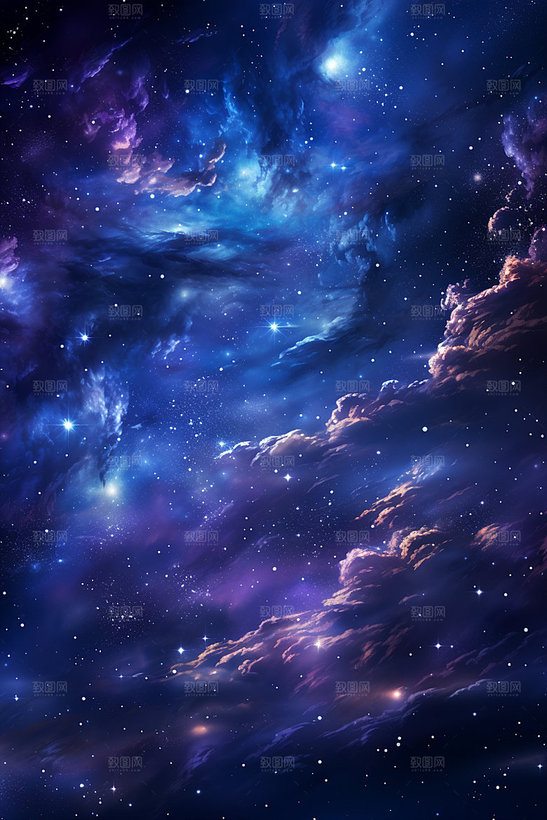 宇宙星空夜空唯美素材