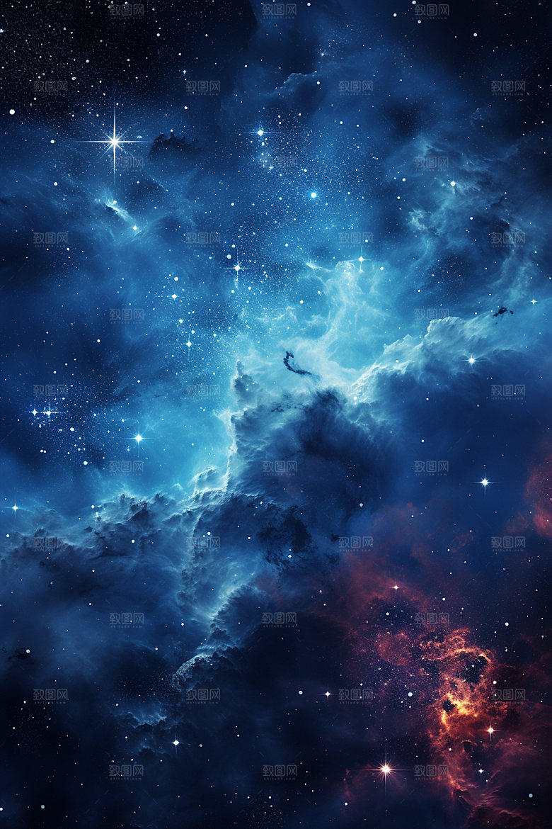 宇宙星空唯美星云素材