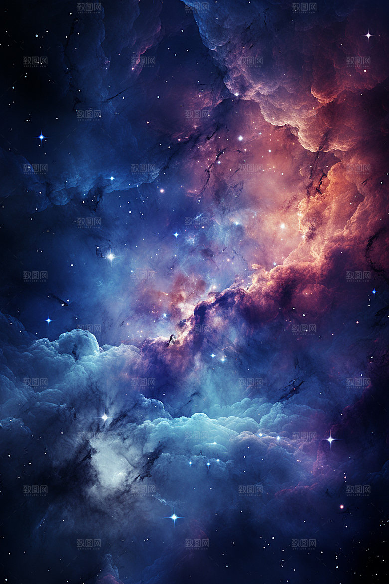 宇宙星空灿烂唯美素材