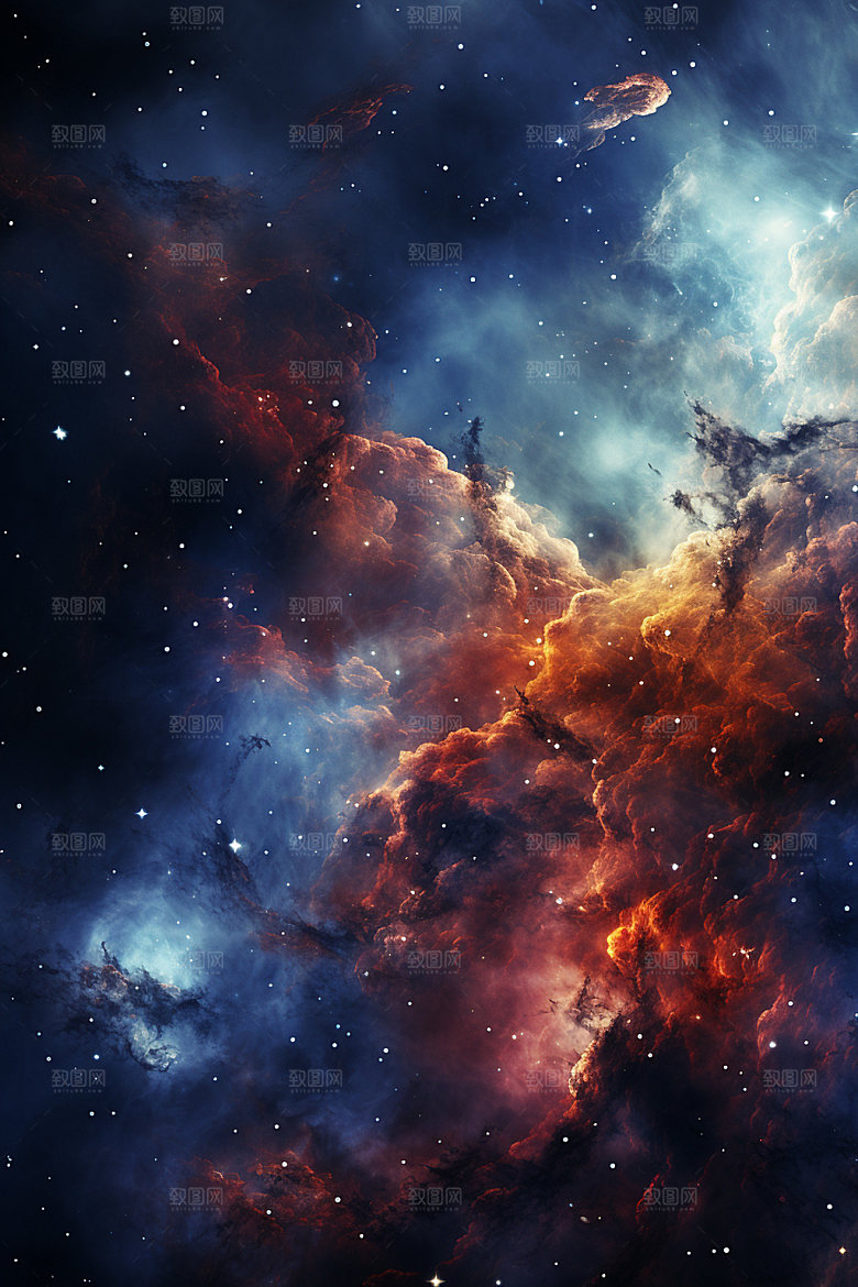 宇宙星空灿烂浪漫素材