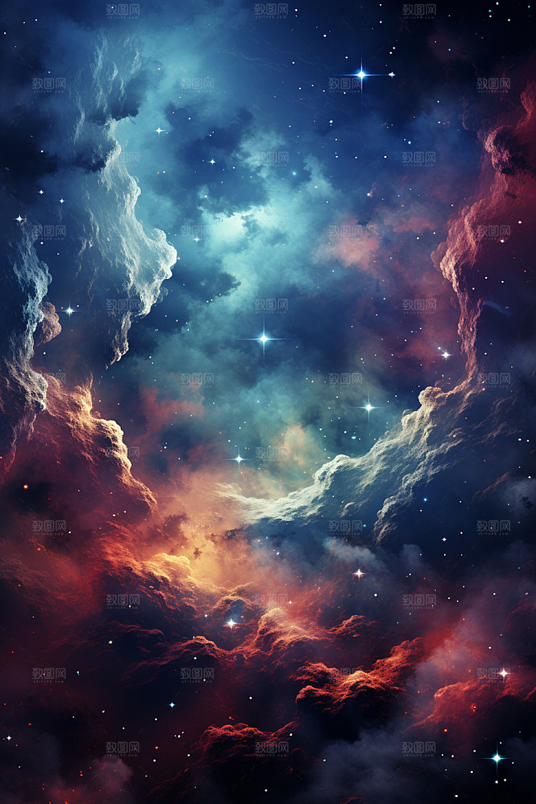 宇宙星空唯美浪漫素材