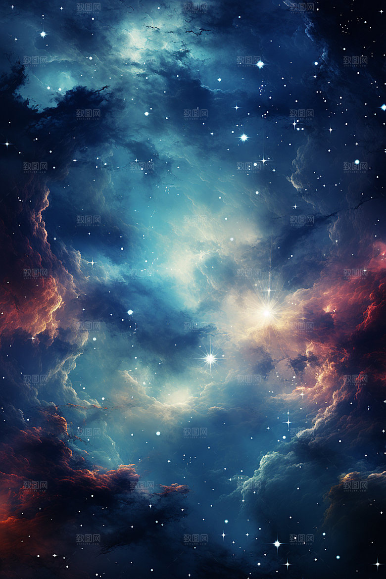 宇宙星空唯美星云素材