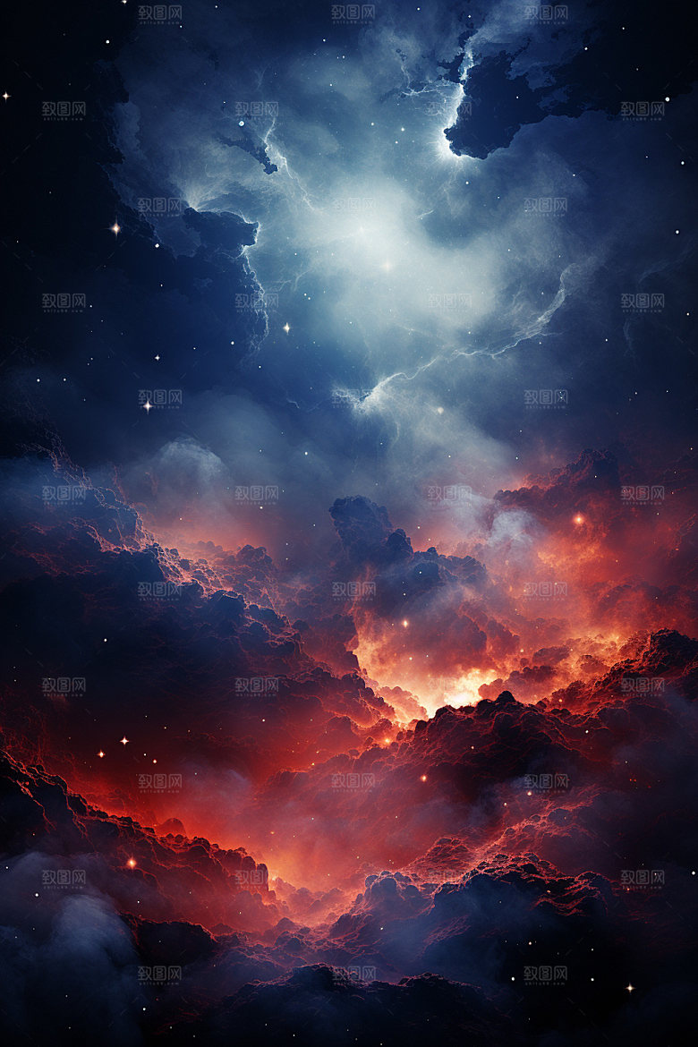 宇宙星空天空灿烂素材