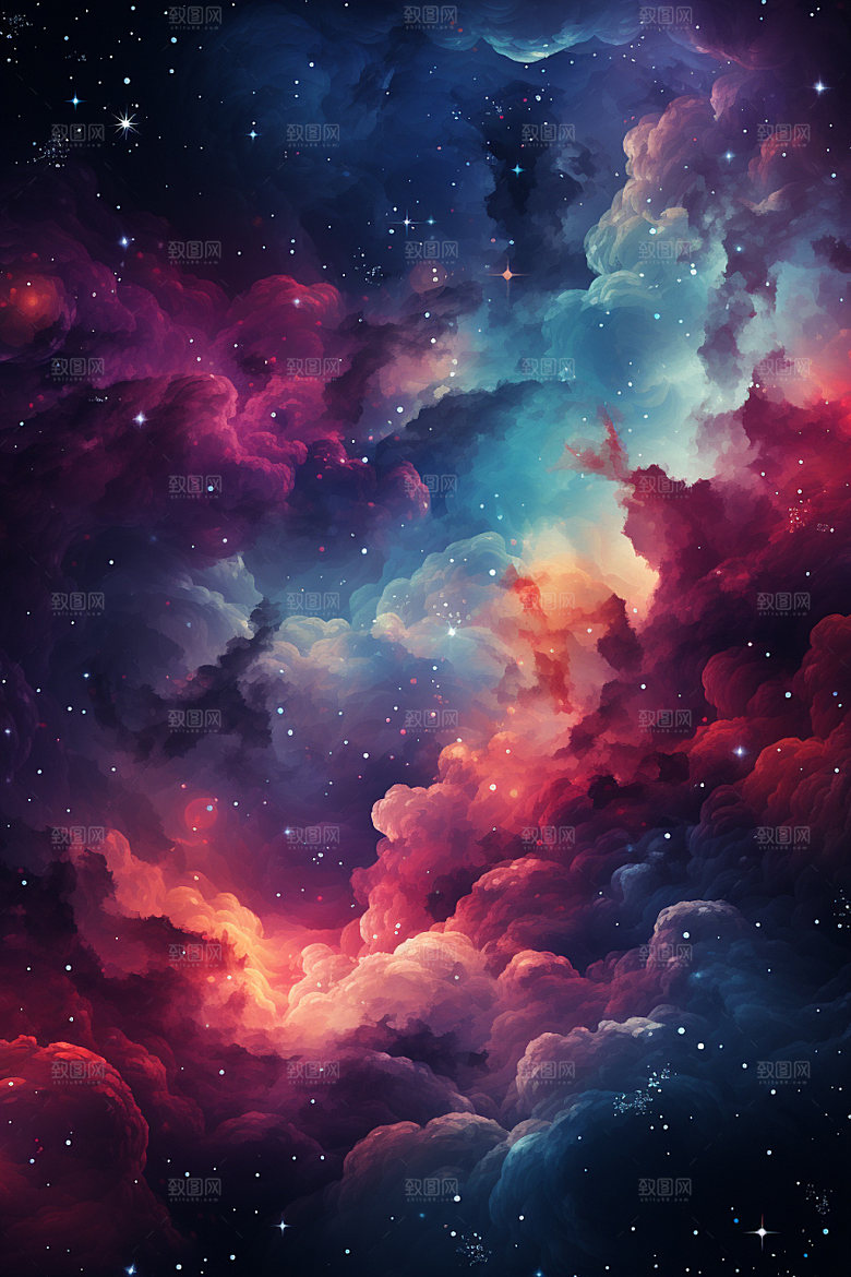 宇宙星空浪漫夜空素材