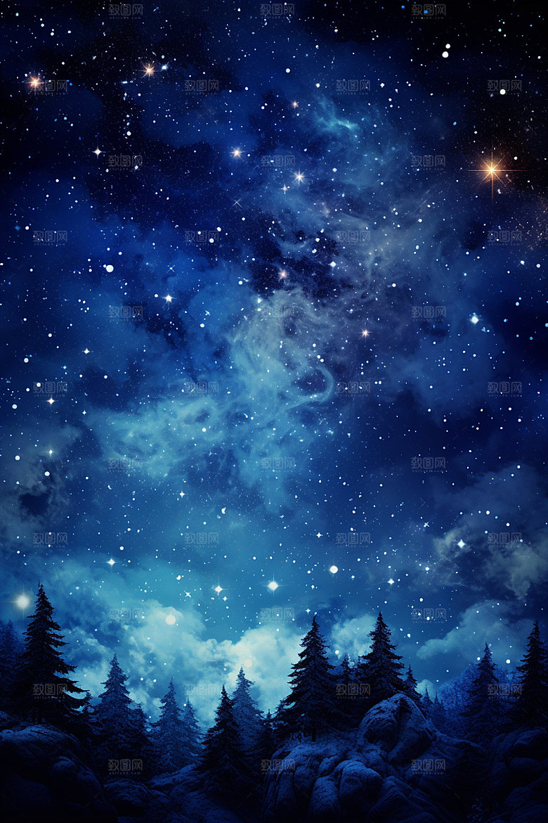 宇宙星空夜空唯美素材