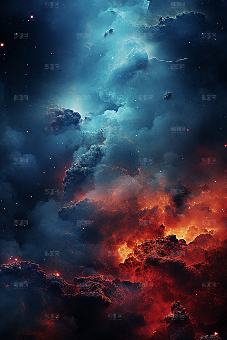 宇宙星空唯美星云素材