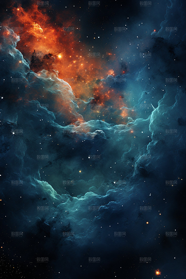 宇宙星空灿烂浪漫素材