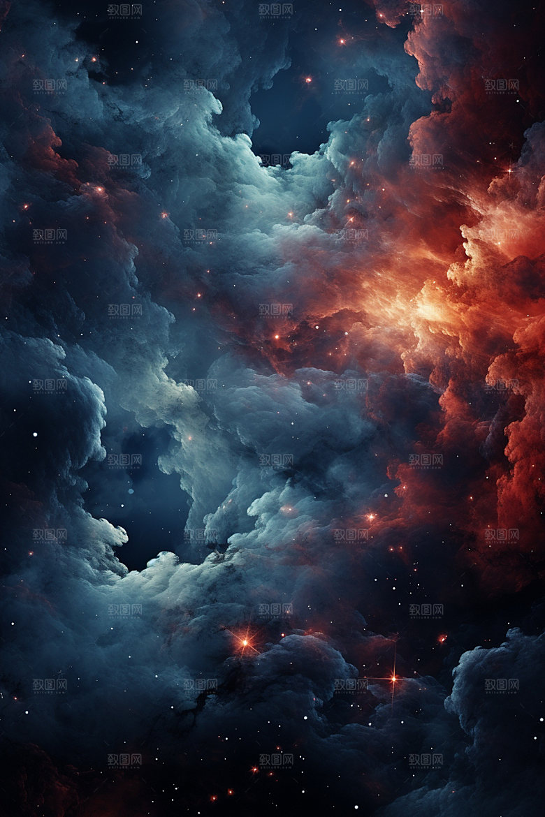 宇宙星空夜空星云素材