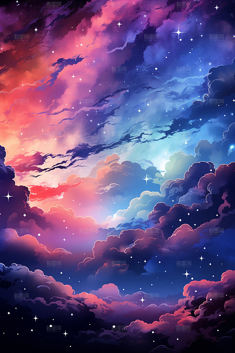 宇宙星空浪漫高清素材
