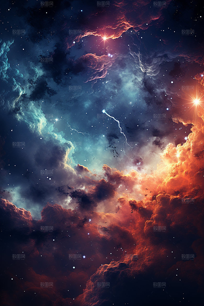 宇宙星空唯美天空素材