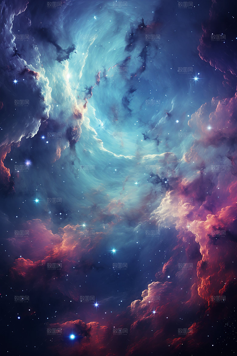 宇宙星空唯美夜空素材