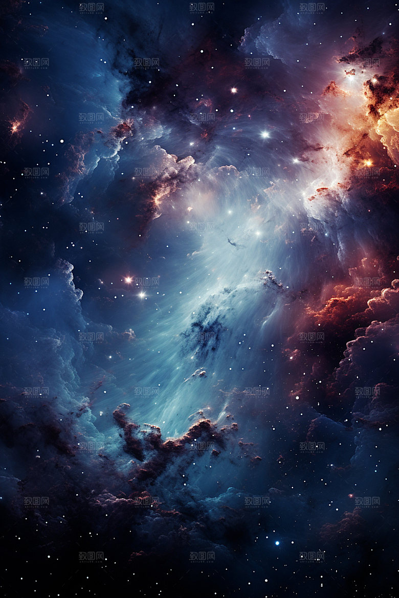 宇宙星空灿烂未来素材