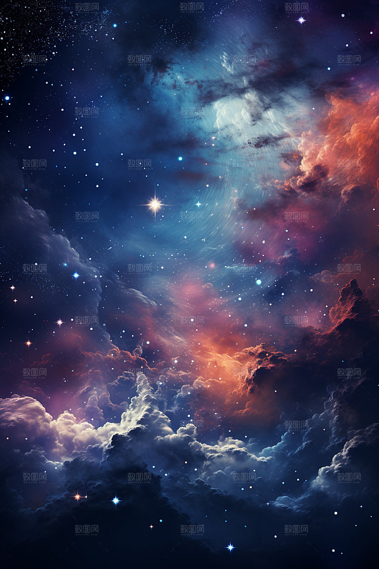 宇宙星空高清夜空素材