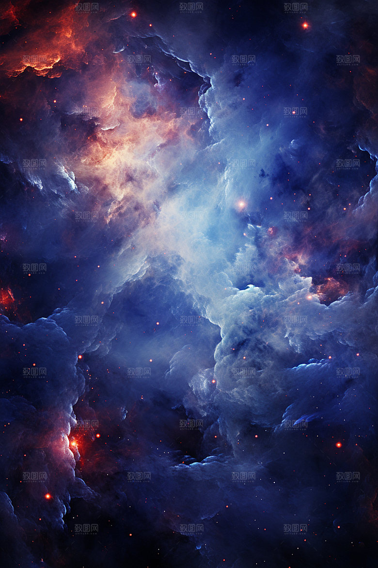 宇宙星空唯美星云素材