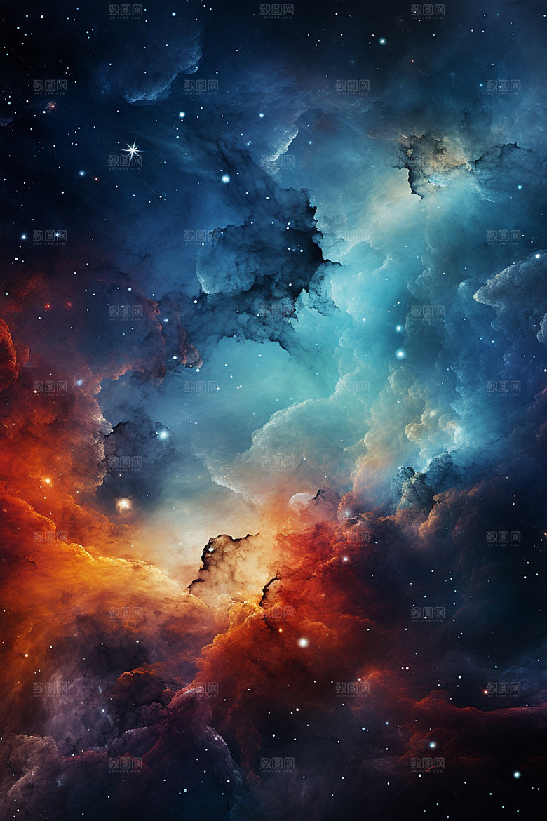 宇宙星空灿烂高清素材