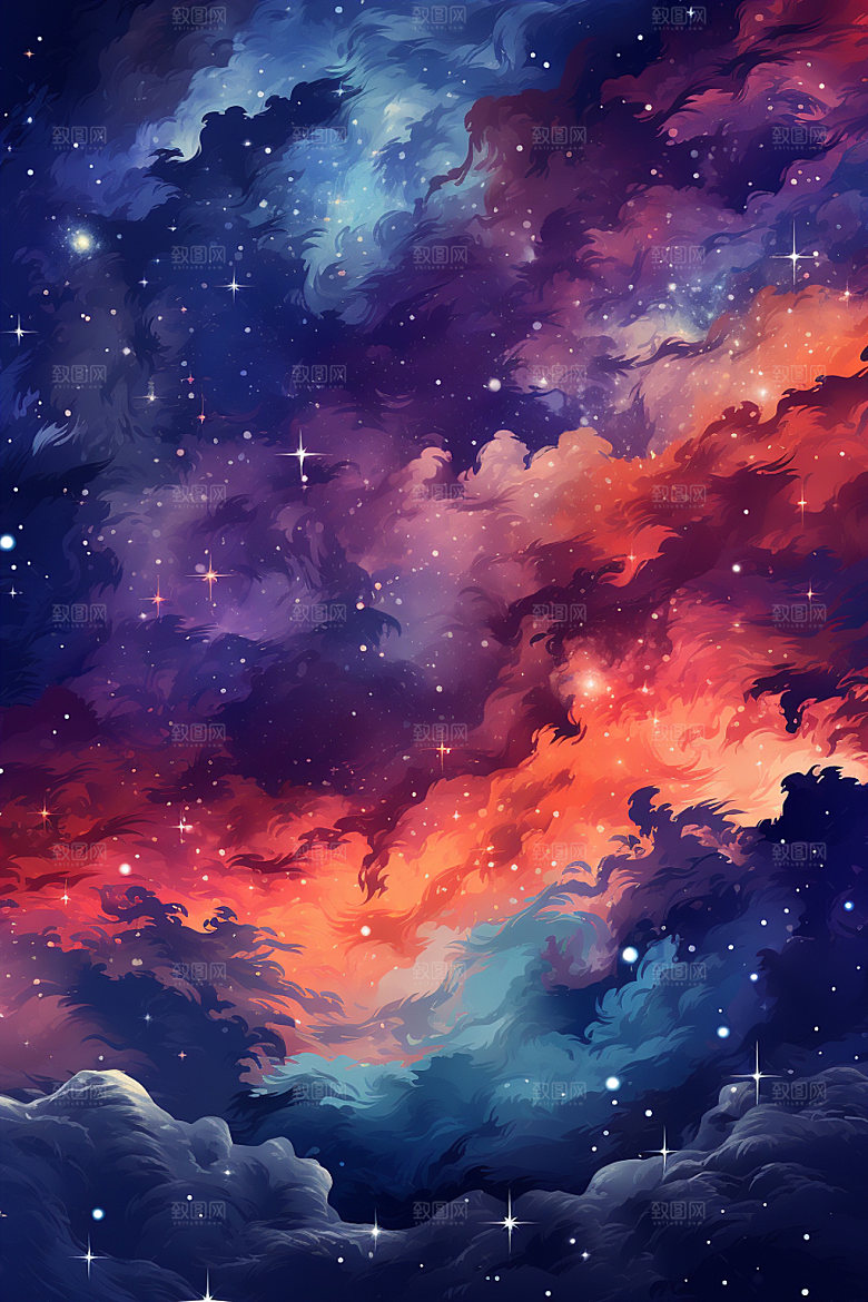 宇宙星空天空夜空素材