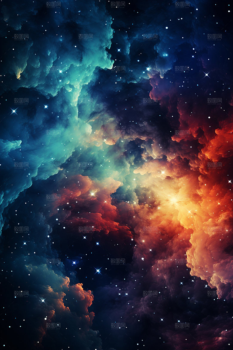 宇宙星空灿烂未来素材