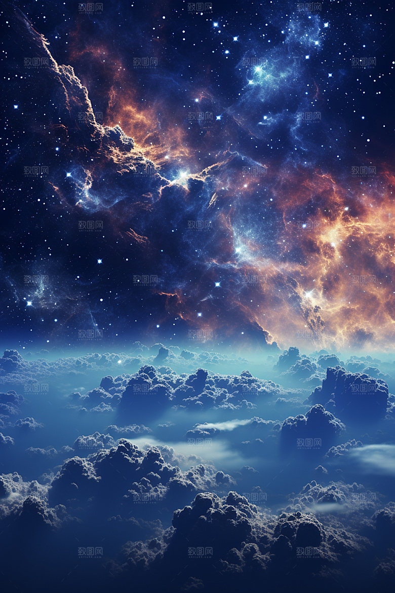 宇宙星空夜空星云素材