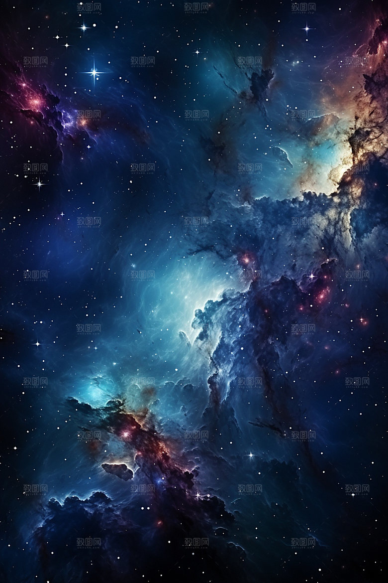 宇宙星空夜空唯美素材