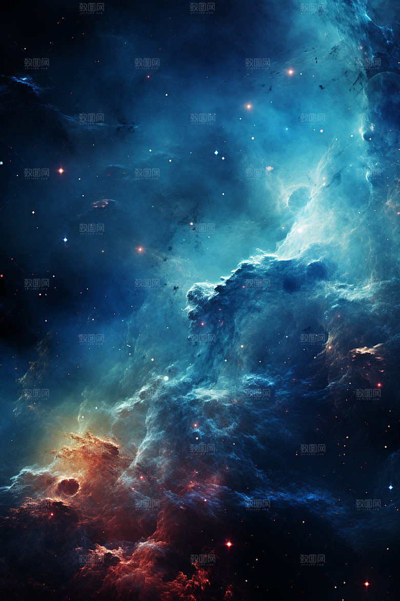 宇宙星空灿烂浪漫素材