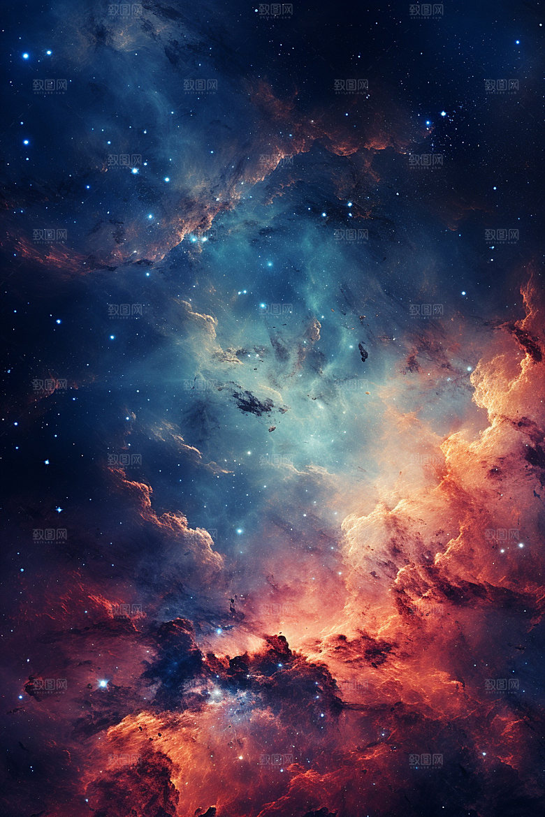 宇宙星空灿烂未来素材