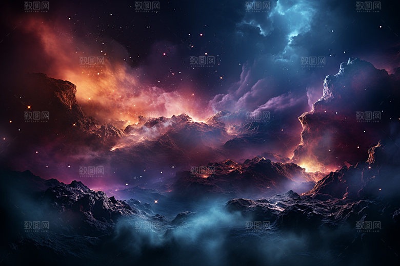 宇宙星空星云唯美素材