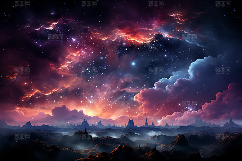 宇宙星空夜空浪漫素材