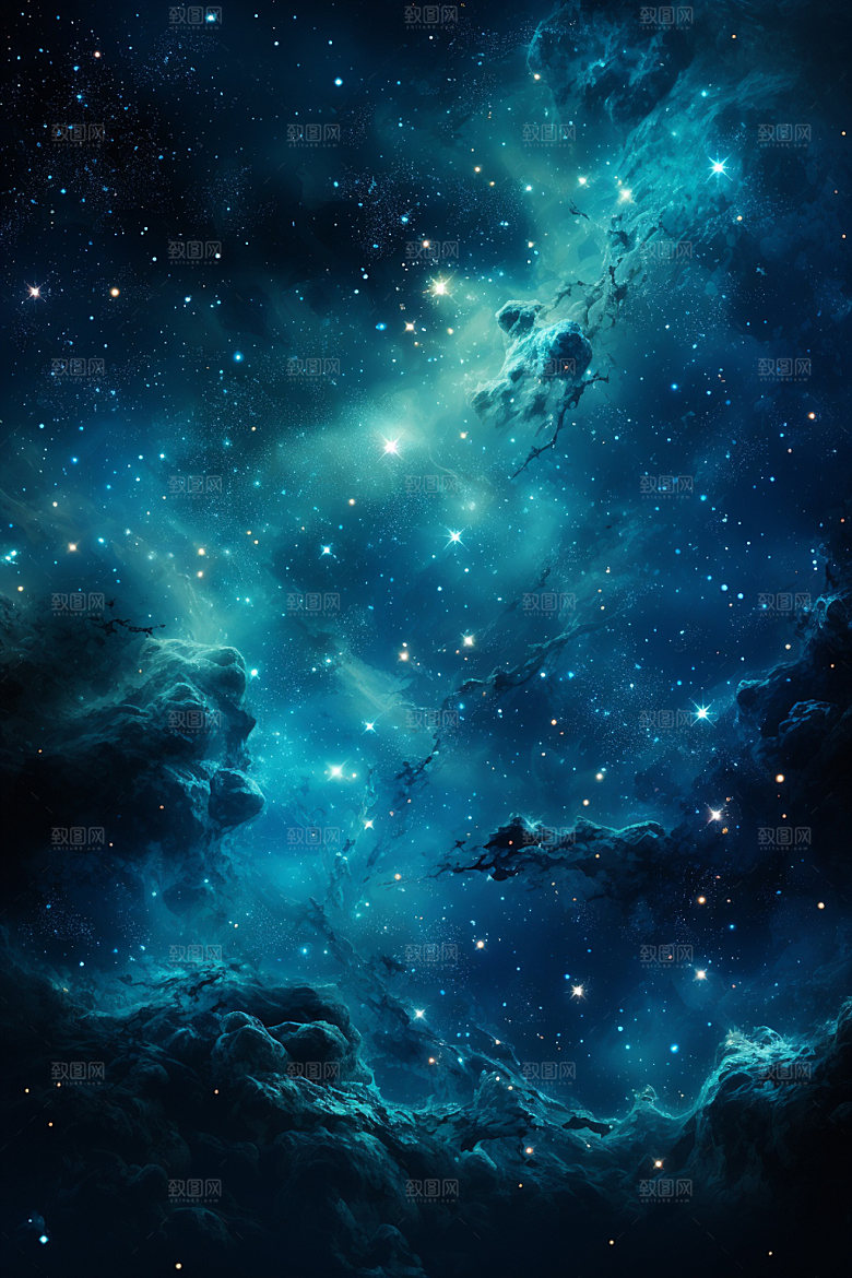 宇宙星空灿烂浪漫素材