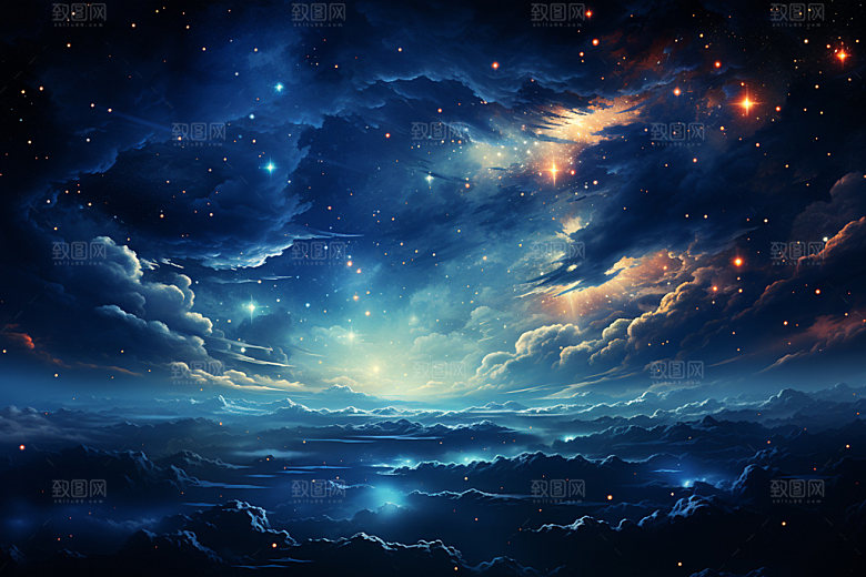 宇宙星空未来灿烂素材