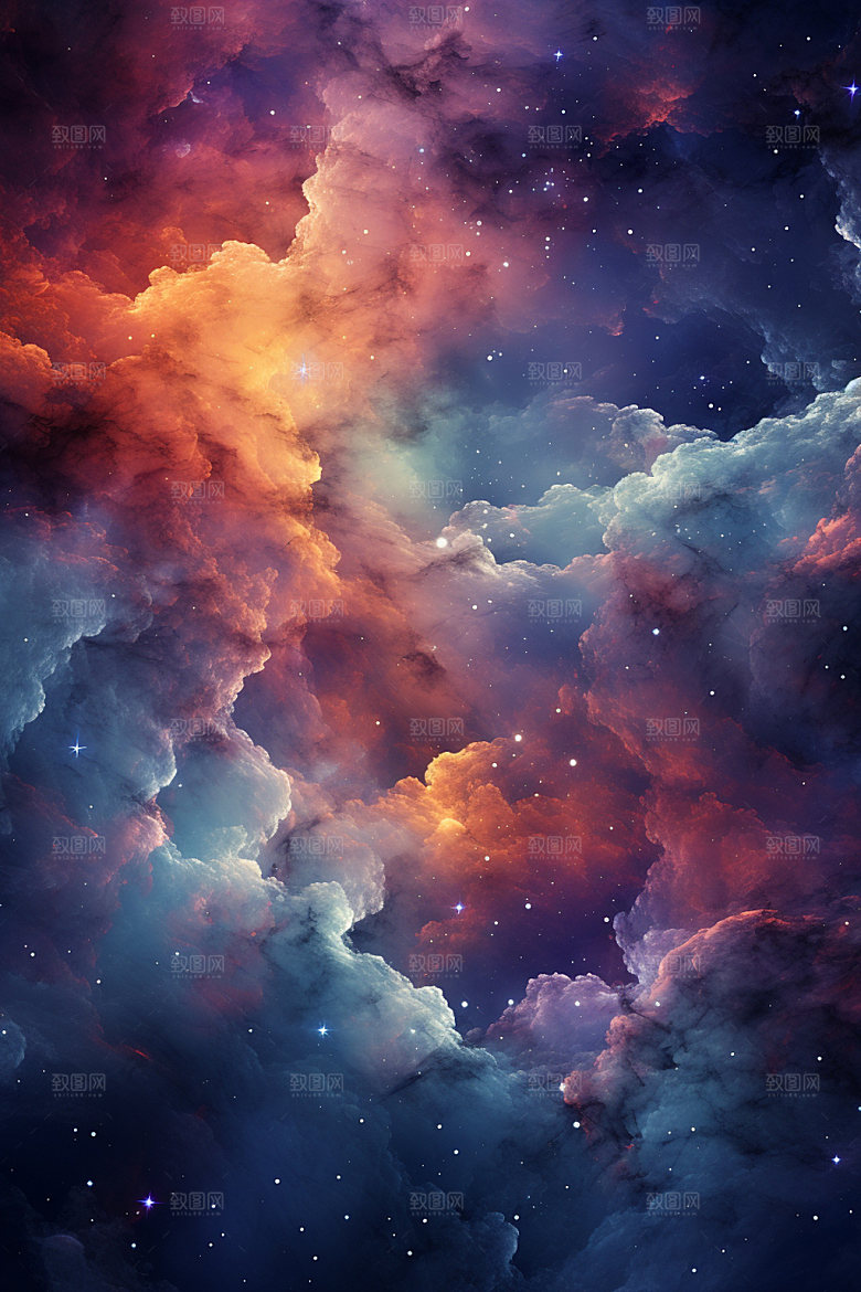 宇宙星空浪漫唯美素材