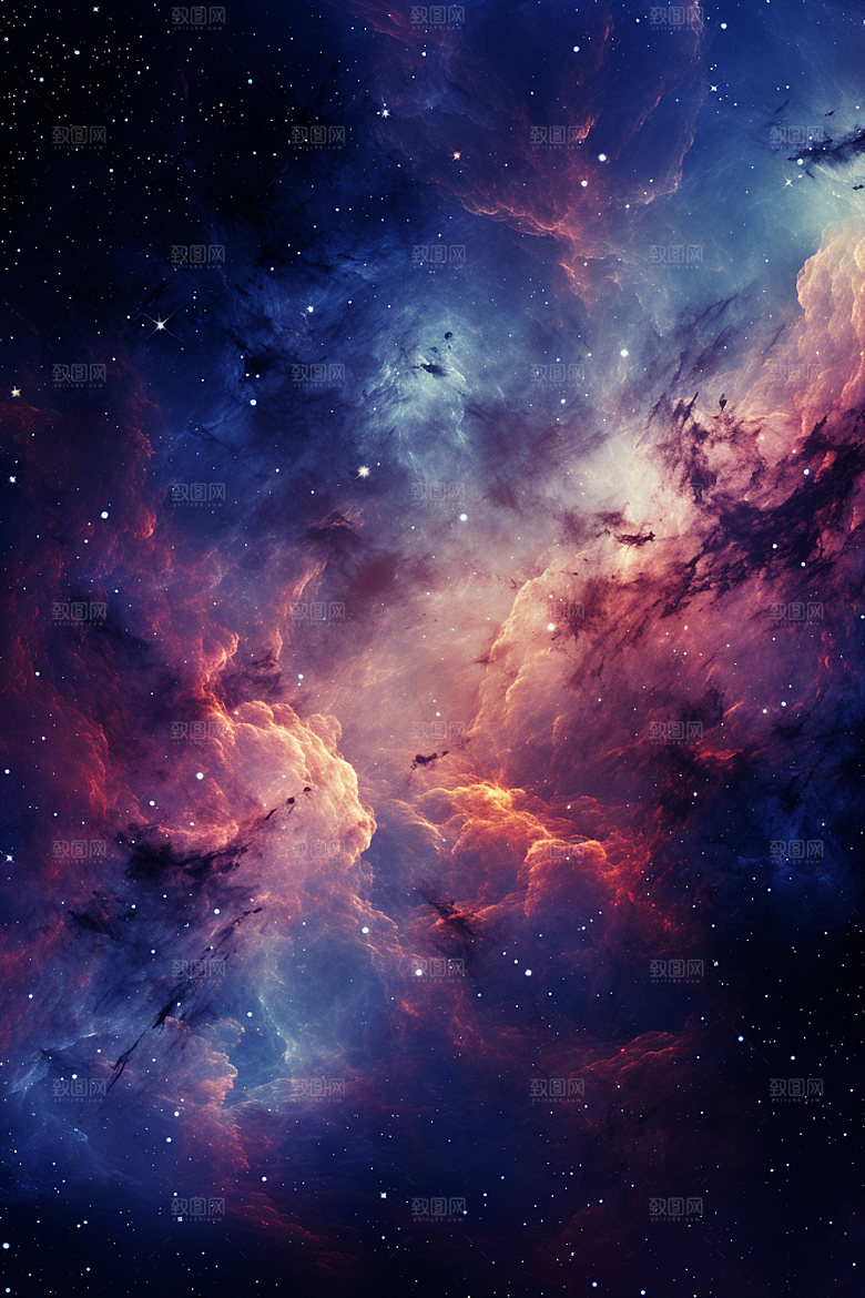 宇宙星空灿烂未来素材