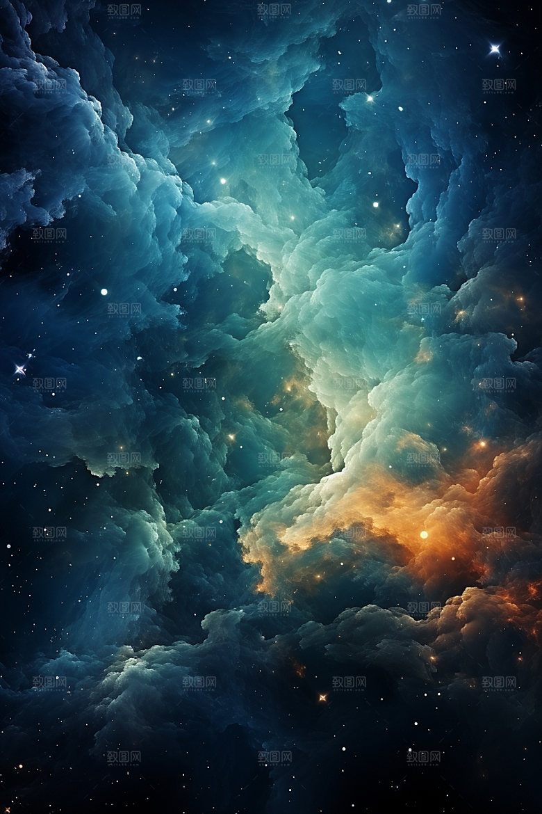 宇宙星空唯美星云素材