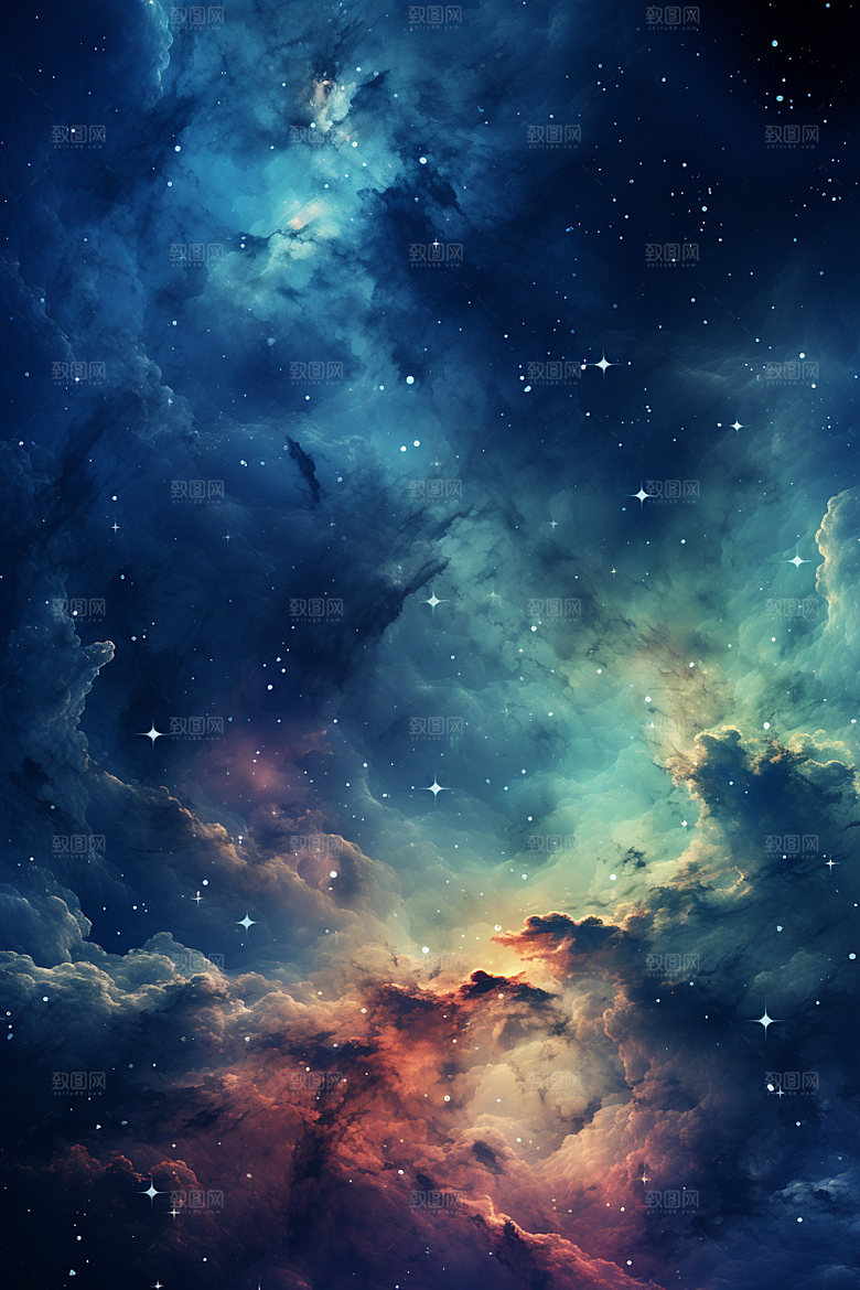 宇宙星空夜空唯美素材