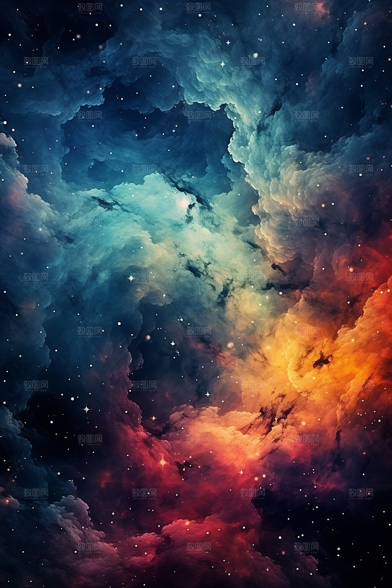 宇宙星空灿烂浪漫素材