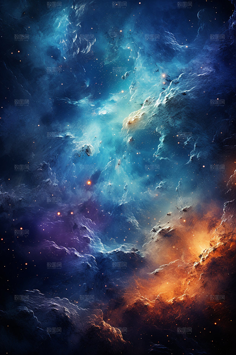 宇宙星空夜空灿烂素材