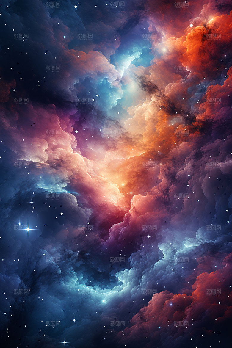 宇宙星空灿烂太空素材