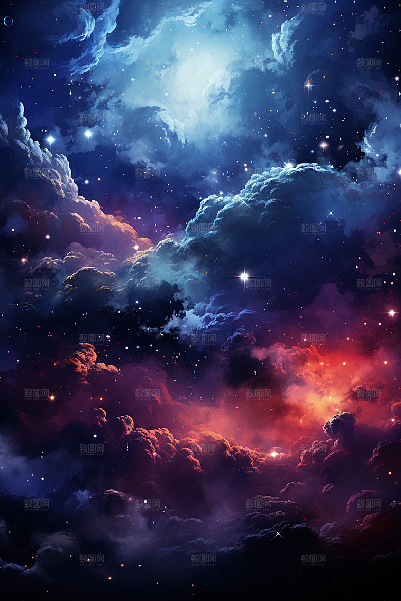 宇宙星空唯美夜空素材