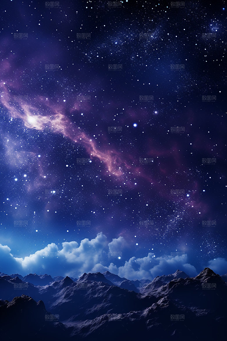 宇宙星空灿烂夜空素材
