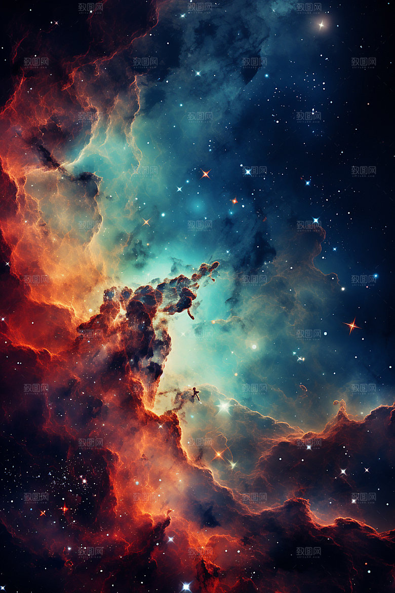 宇宙星空灿烂唯美素材