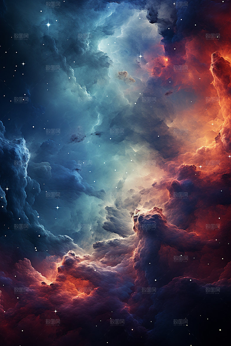 宇宙星空灿烂星云素材