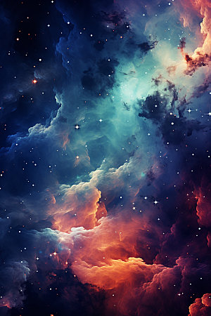 宇宙星空灿烂浪漫素材