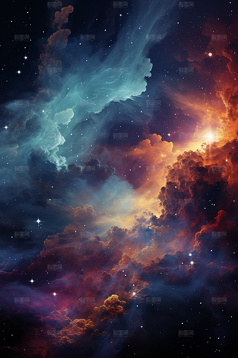 宇宙星空浪漫唯美素材